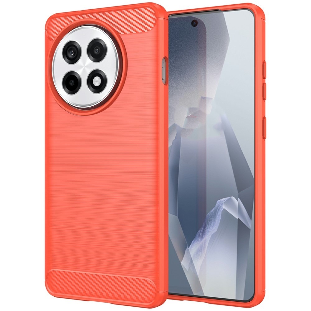 Carbon odolný gelový obal na OnePlus 13R 5G - červený