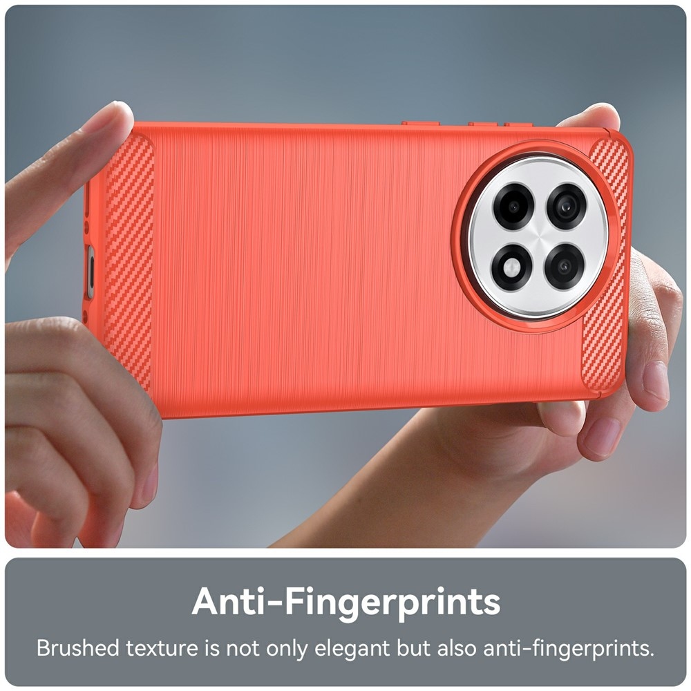 Carbon odolný gelový obal na OnePlus 13R 5G - červený