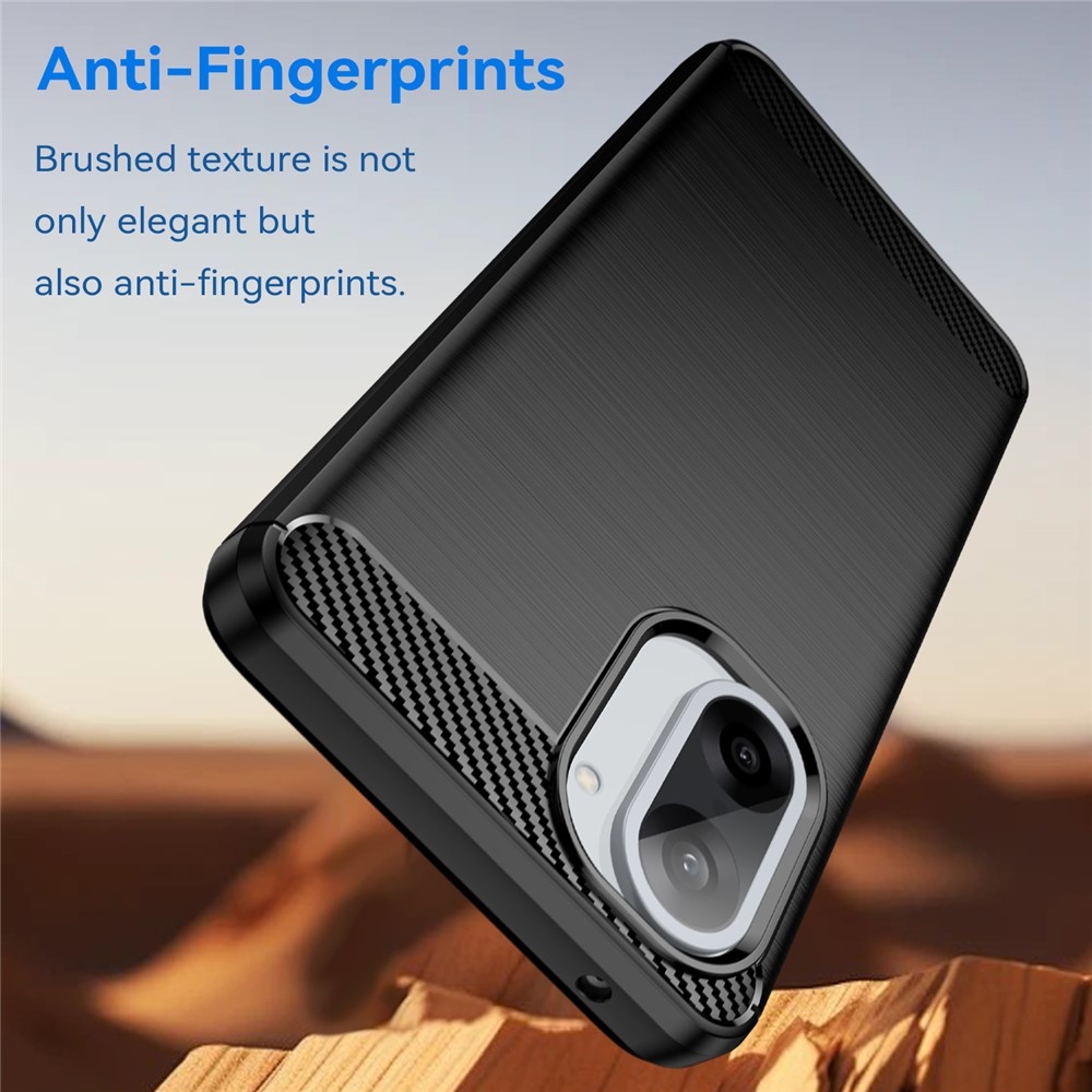 Carbon odolný gelový obal na OnePlus Nord CE5 5G - černý