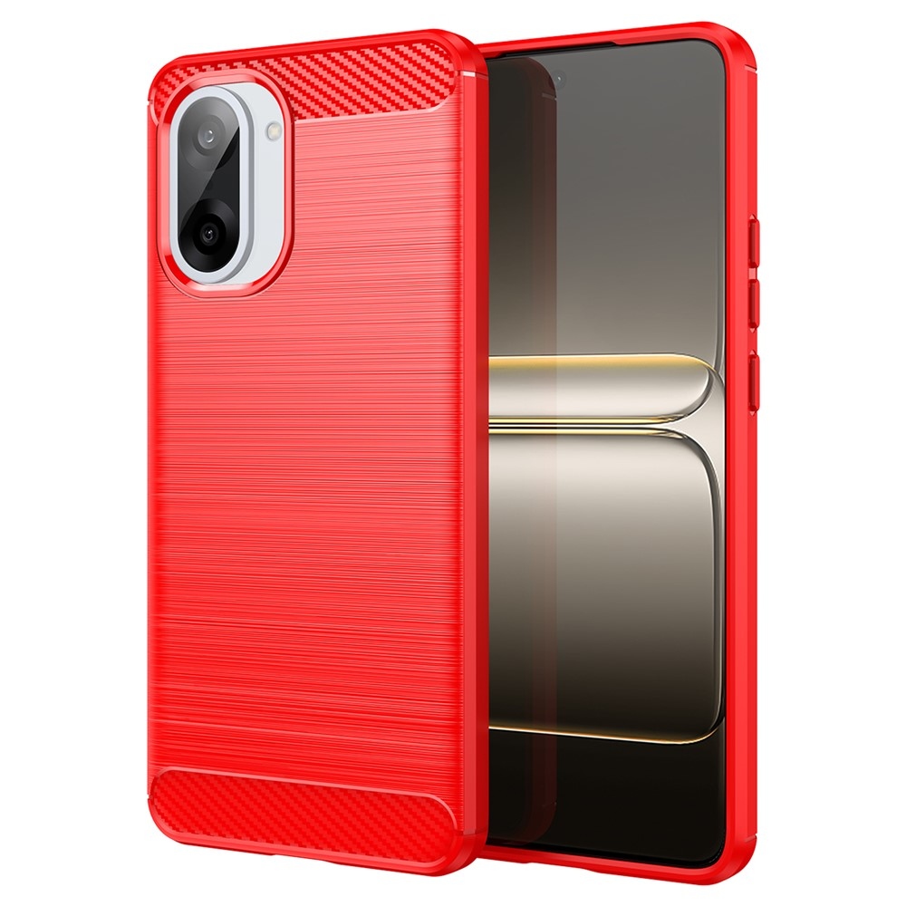 Carbon odolný gelový obal na OnePlus Nord CE5 5G - červený