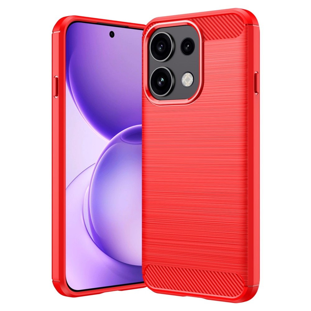 Carbon odolný gelový obal na Oppo Reno 16 FS 5G - červený