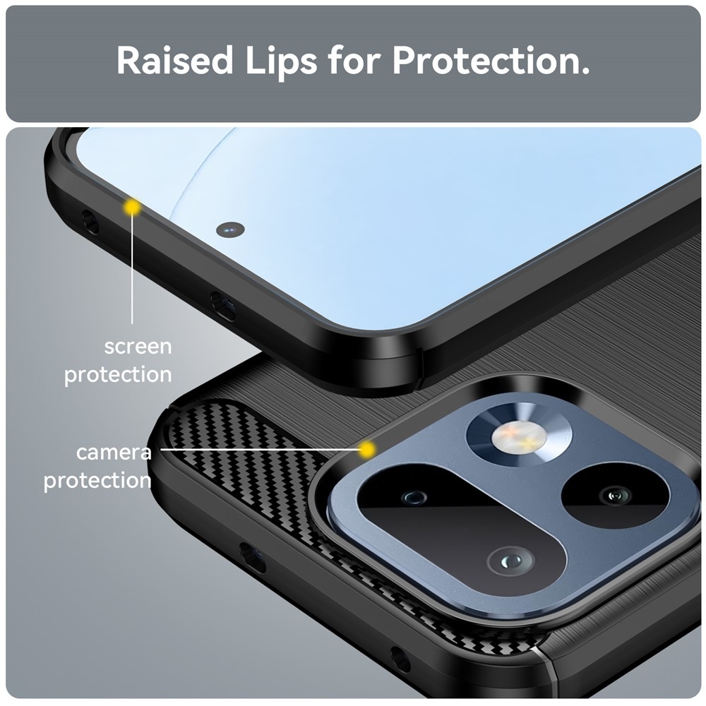 Carbon odolný gelový obal na Realme 16 Pro 5G - černý