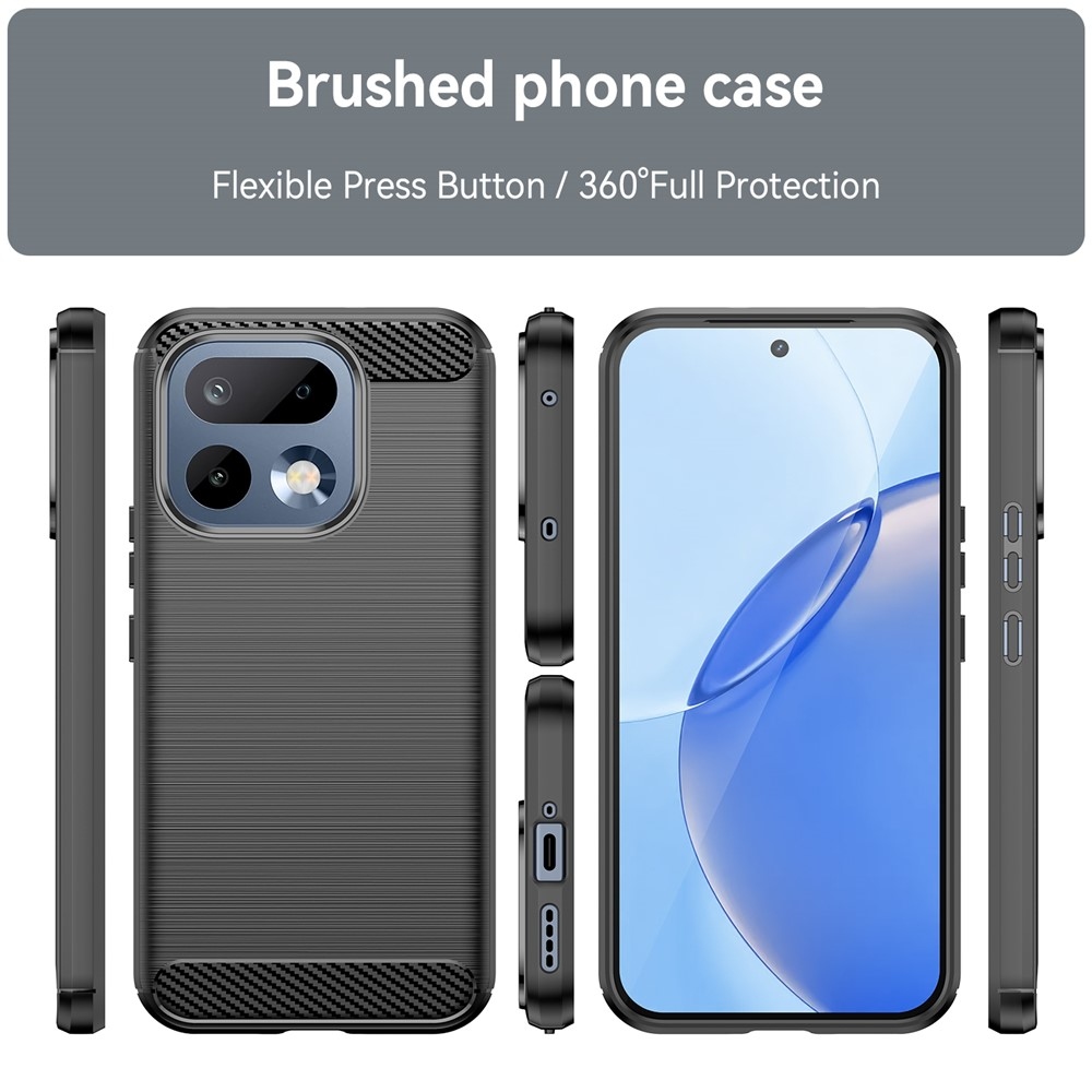 Carbon odolný gelový obal na Realme 16 Pro 5G - černý