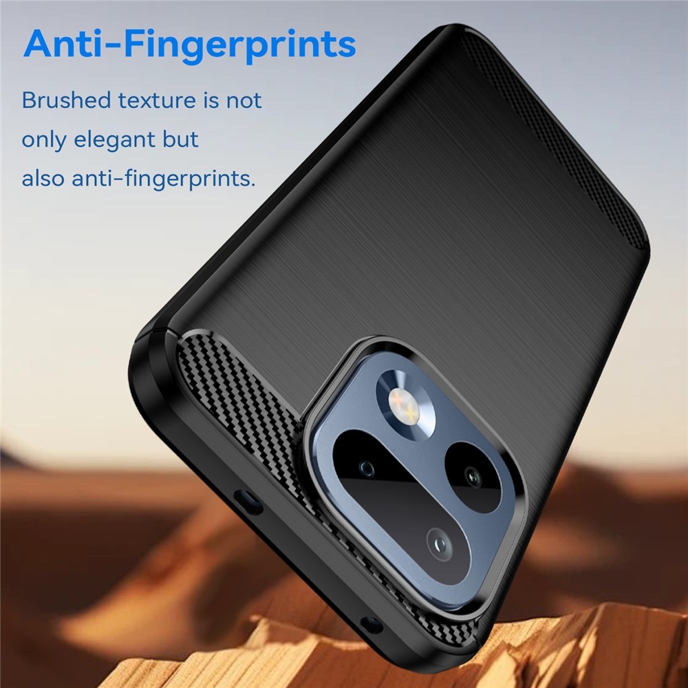 Carbon odolný gelový obal na Realme 16 Pro 5G - černý