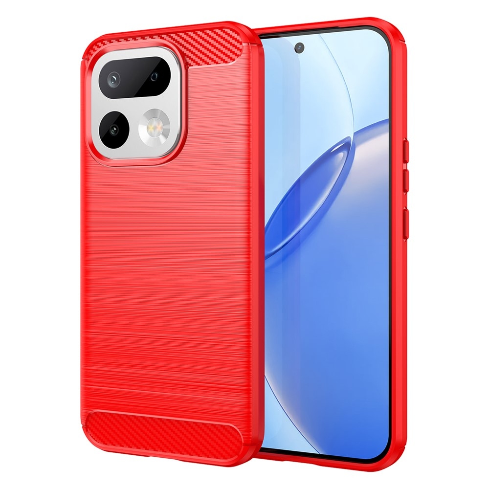 Carbon odolný gelový obal na Realme 16 Pro 5G - červený