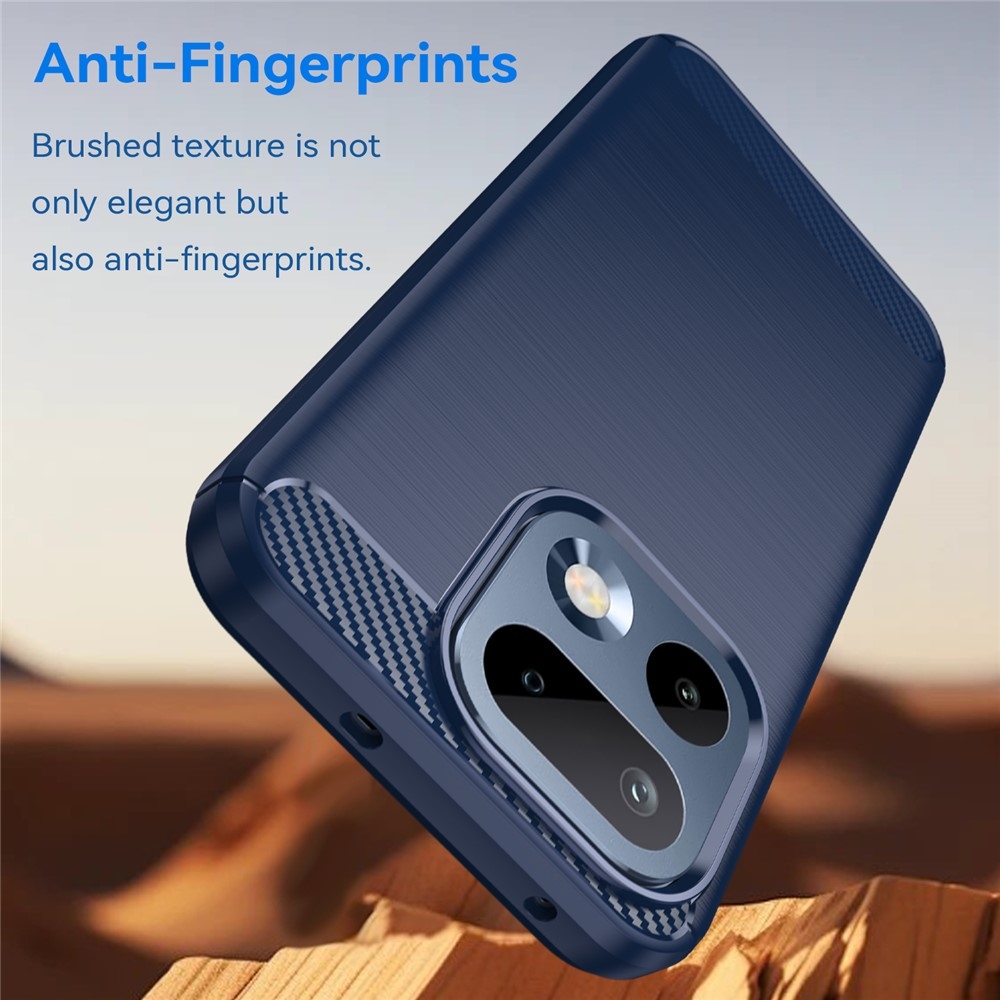 Carbon odolný gelový obal na Realme 16 Pro 5G - modrý
