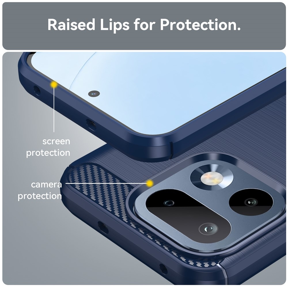 Carbon odolný gelový obal na Realme 16 Pro 5G - modrý