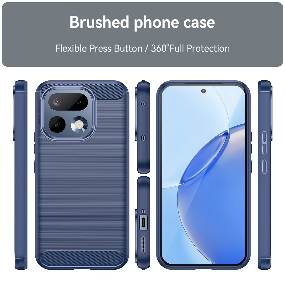 Carbon odolný gelový obal na Realme 16 Pro 5G - modrý