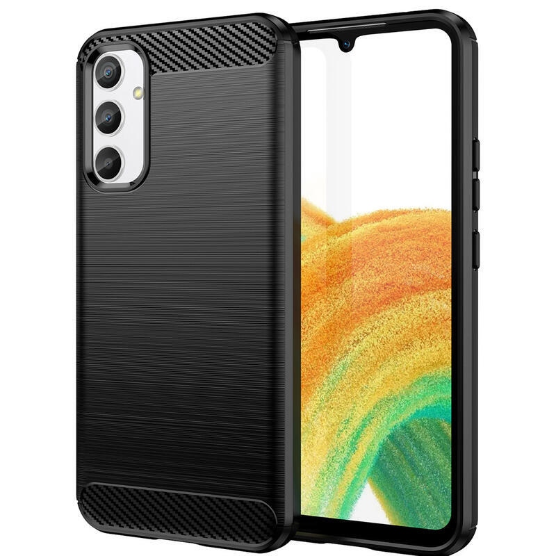Carbon odolný gelový obal na Samsung Galaxy A34 5G - černý