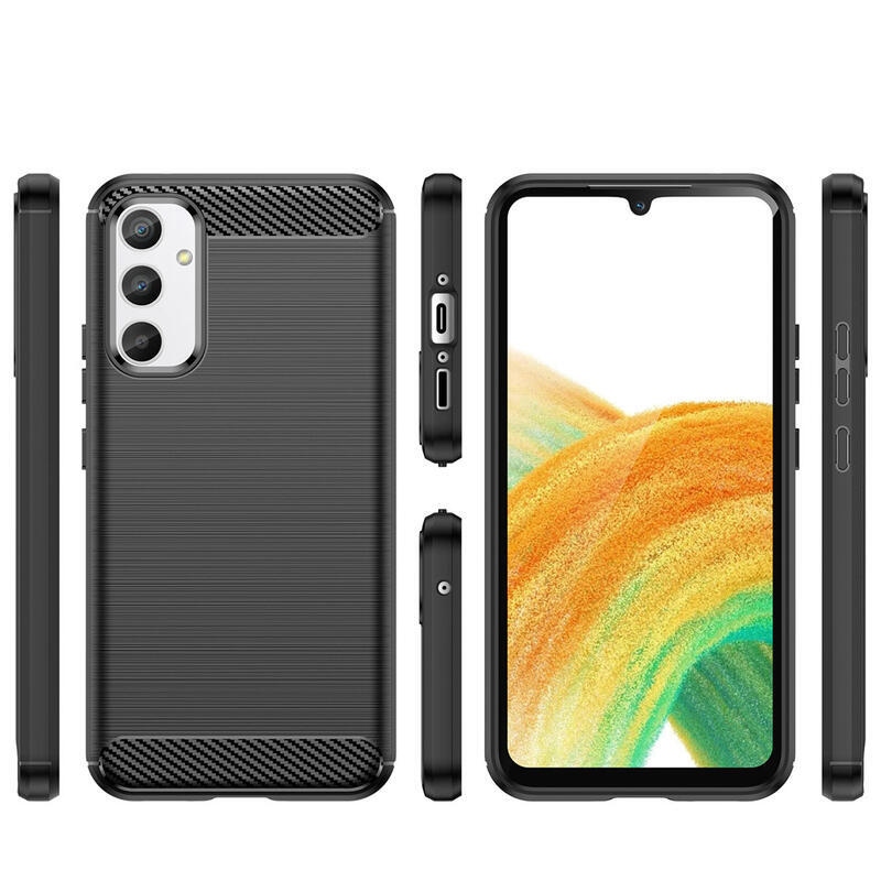 Carbon odolný gelový obal na Samsung Galaxy A34 5G - černý