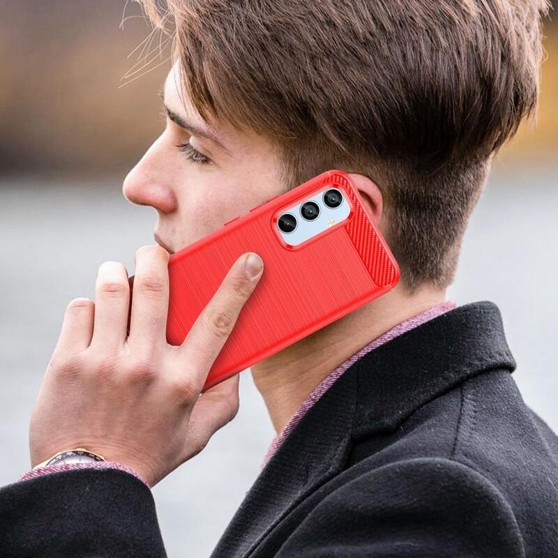 Carbon odolný gelový obal na Samsung Galaxy A54 5G - červený