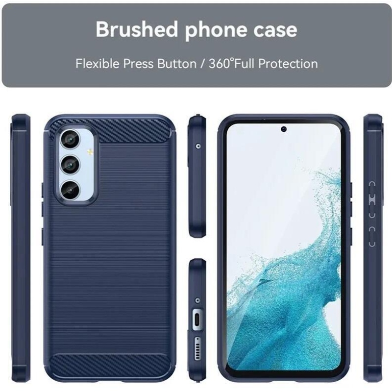 Carbon odolný gelový obal na Samsung Galaxy A54 5G - modrý