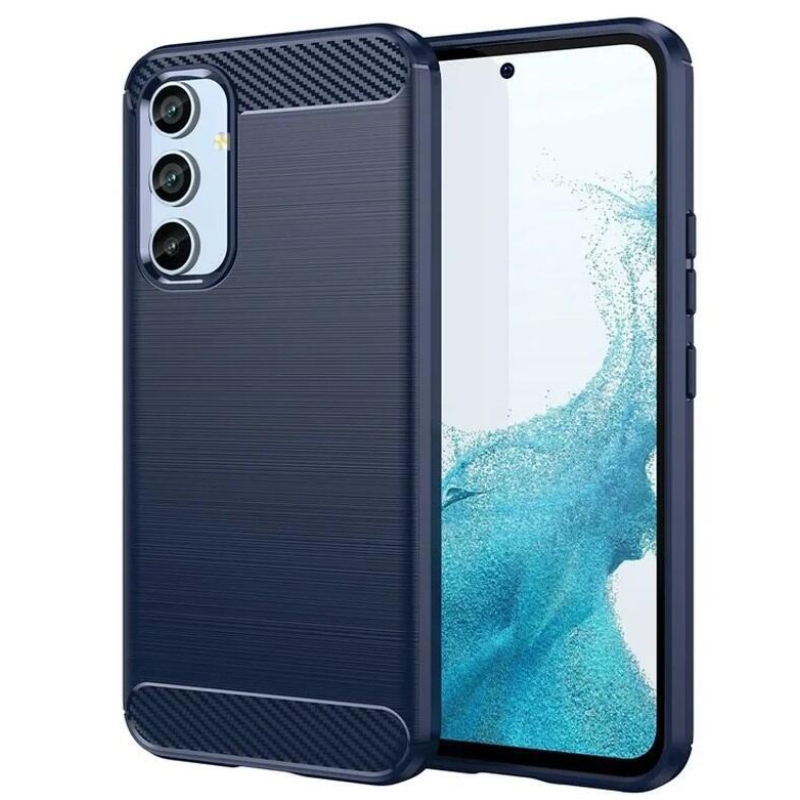Carbon odolný gelový obal na Samsung Galaxy A54 5G - modrý