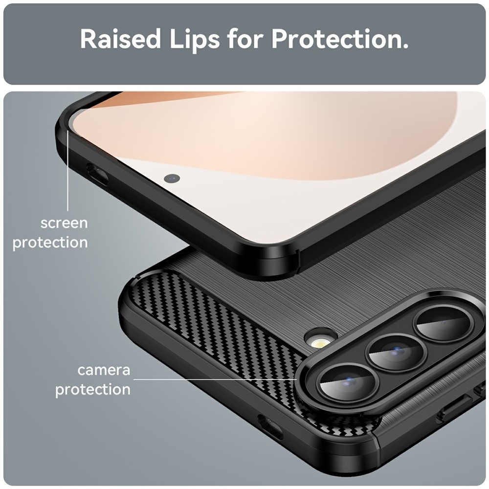 Carbon odolný gelový obal na Samsung Galaxy A57 5G - černý