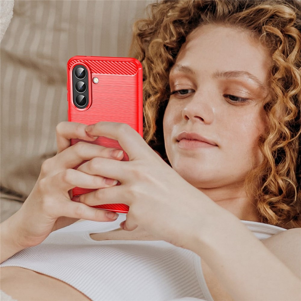 Carbon odolný gelový obal na Samsung Galaxy A57 5G - červený