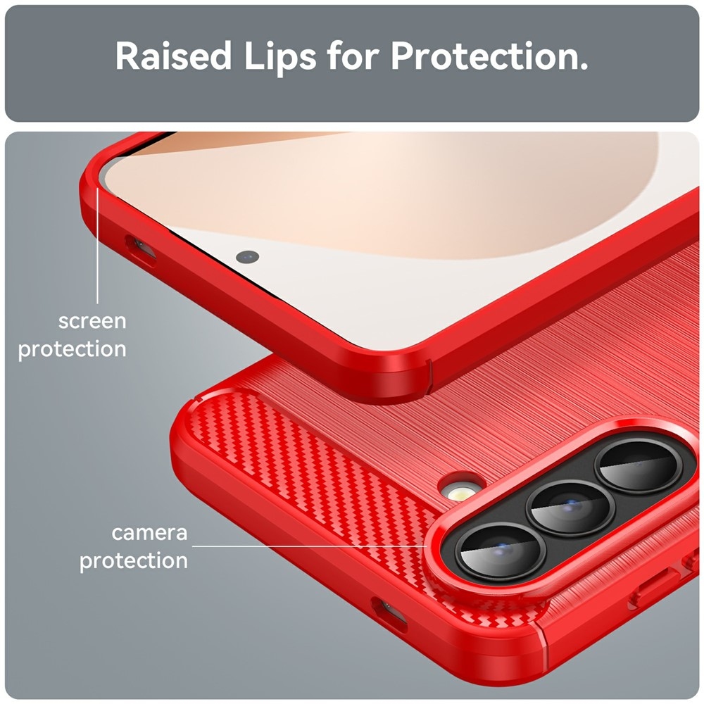 Carbon odolný gelový obal na Samsung Galaxy A57 5G - červený