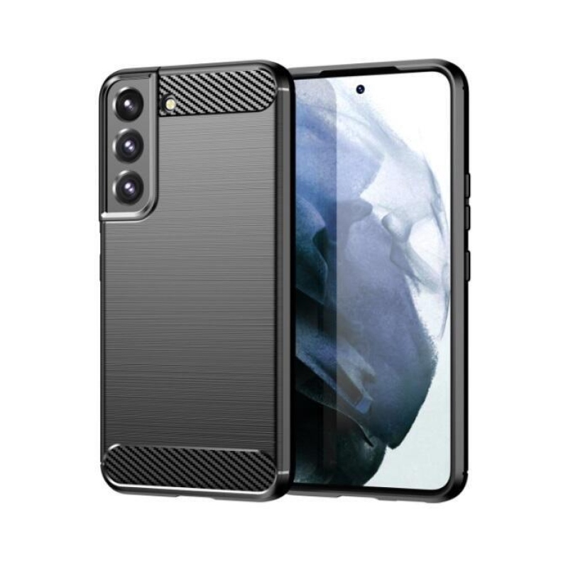 Carbon odolný gelový obal na Samsung Galaxy S23 - černý