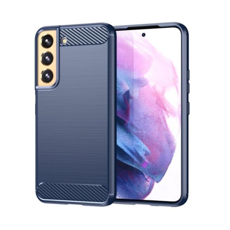 Carbon odolný gelový obal na Samsung Galaxy S23 - modrý