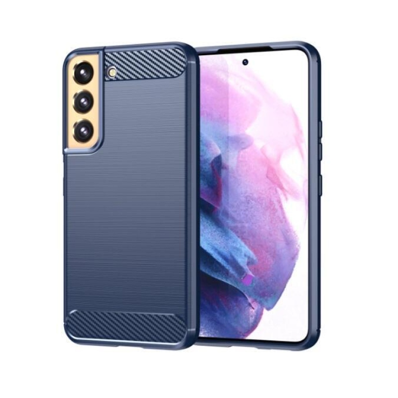 Carbon odolný gelový obal na Samsung Galaxy S23+ - modrý