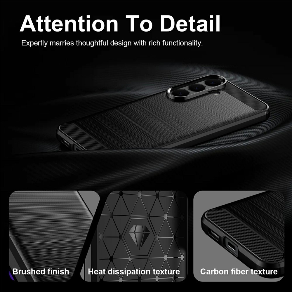 Carbon odolný gelový obal na Samsung Galaxy S26 FE - černý