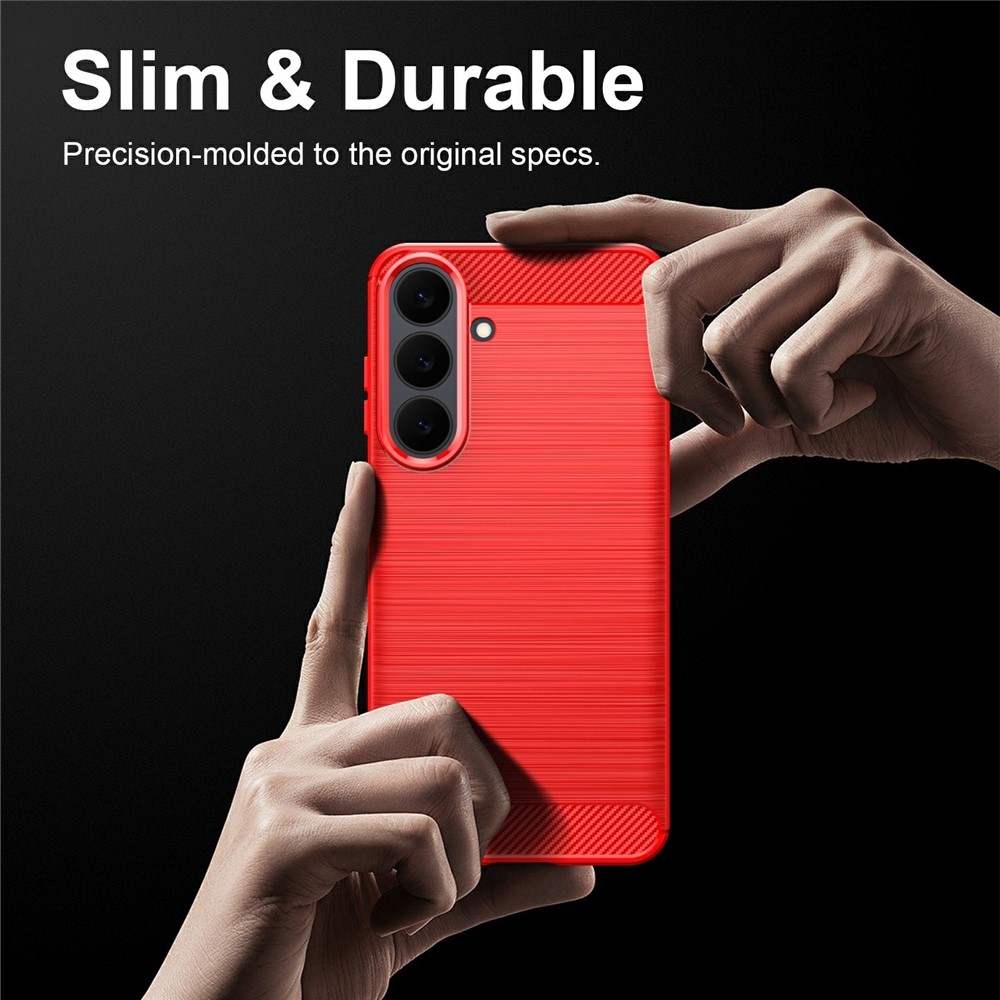 Carbon odolný gelový obal na Samsung Galaxy S26 FE - červený