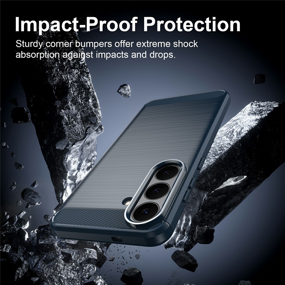 Carbon odolný gelový obal na Samsung Galaxy S26 FE - modrý