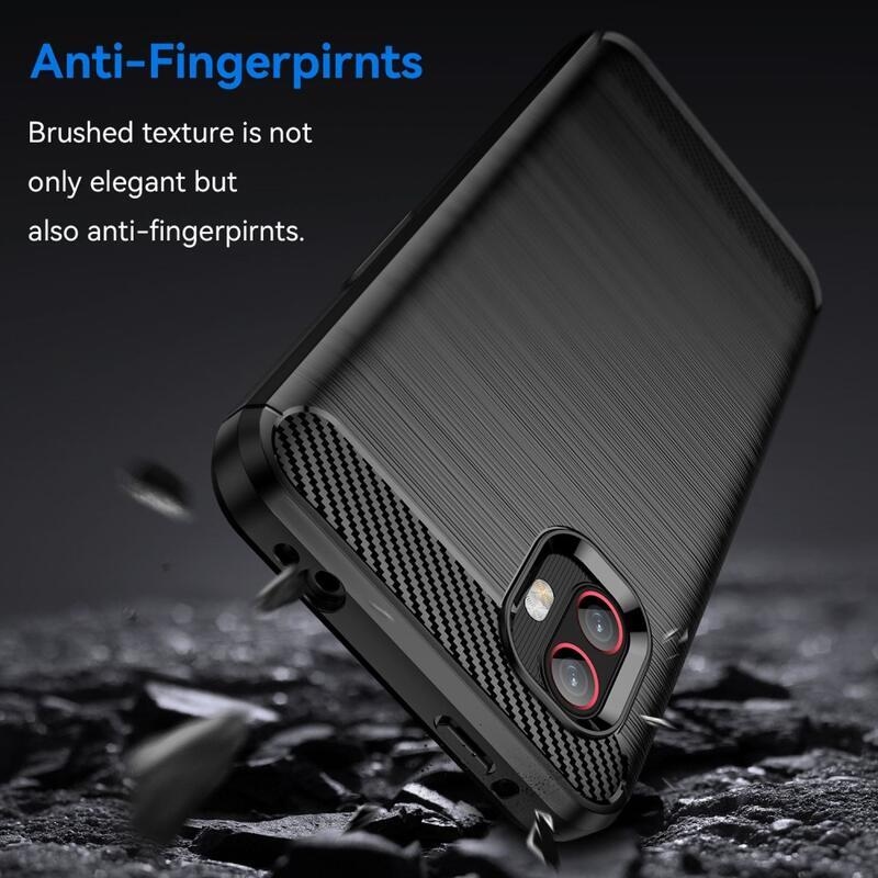 Carbon odolný gelový obal na Samsung Galaxy Xcover 6 Pro - černý
