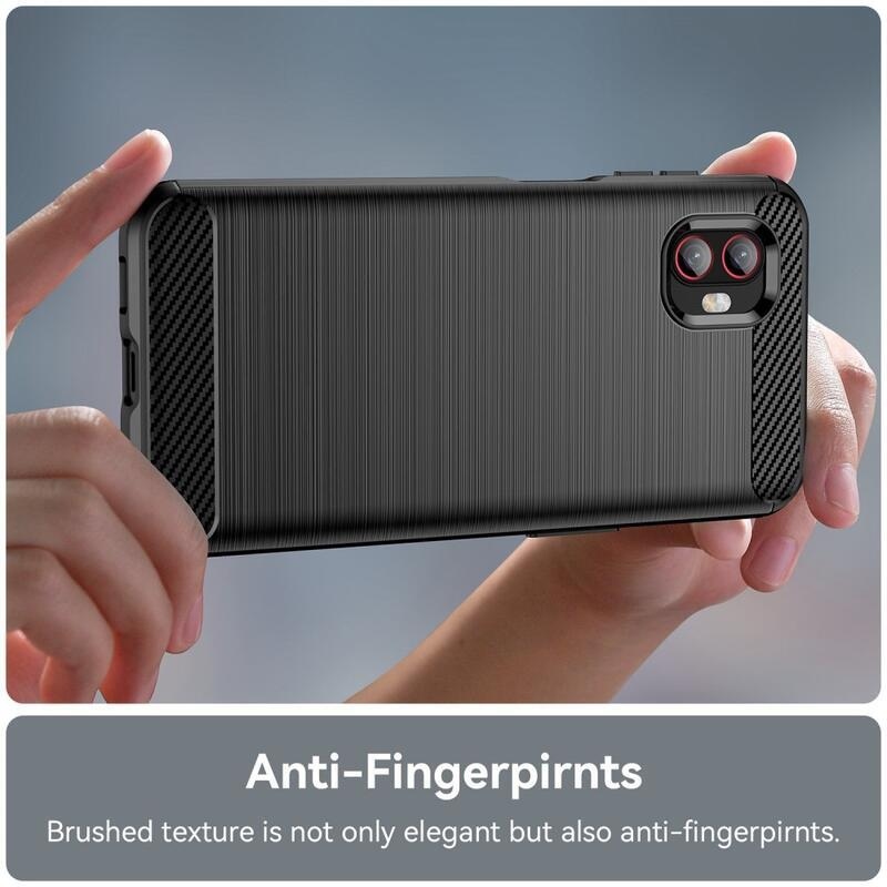 Carbon odolný gelový obal na Samsung Galaxy Xcover 6 Pro - černý