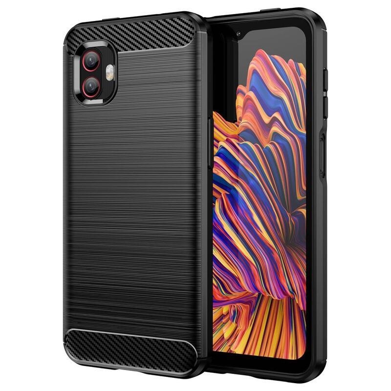 Carbon odolný gelový obal na Samsung Galaxy Xcover 6 Pro - černý