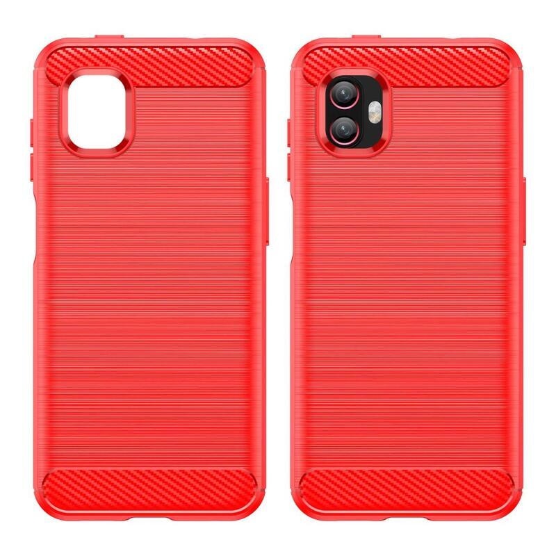 Carbon odolný gelový obal na Samsung Galaxy Xcover 6 Pro - červený