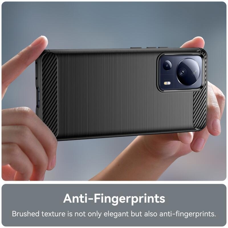 Carbon odolný gelový obal na Xiaomi 13 Lite - černý