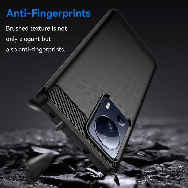 Carbon odolný gelový obal na Xiaomi 13 Lite - černý