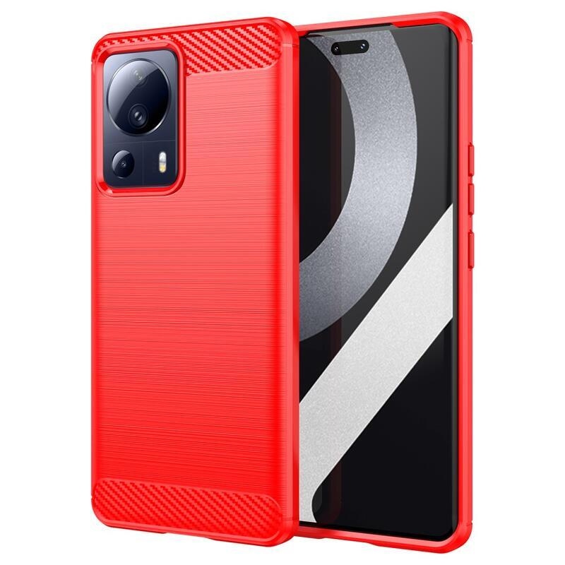 Carbon odolný gelový obal na Xiaomi 13 Lite - červený