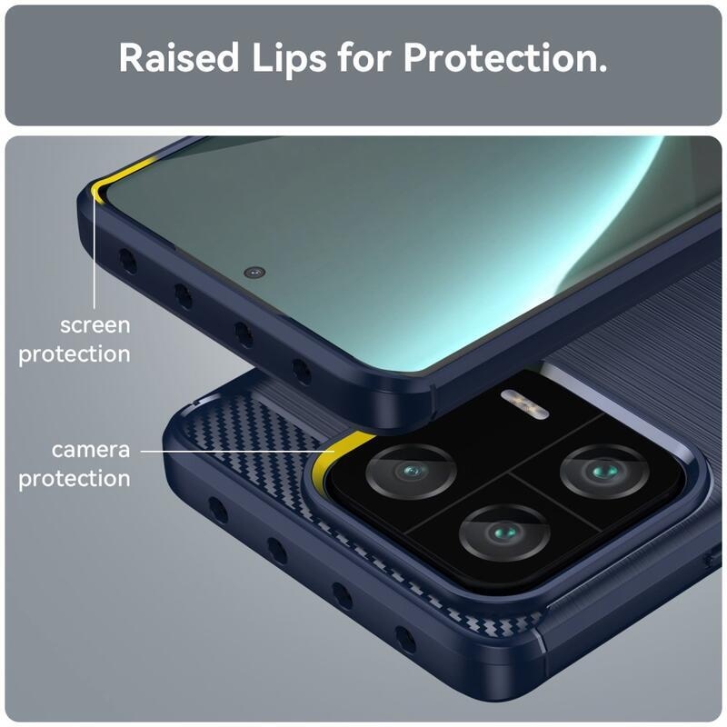 Carbon odolný gelový obal na Xiaomi 13 Pro - modrý