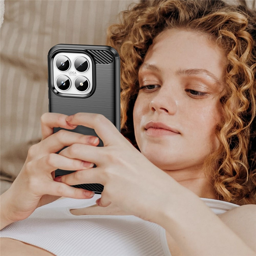 Carbon odolný gelový obal na Xiaomi 17 - černý