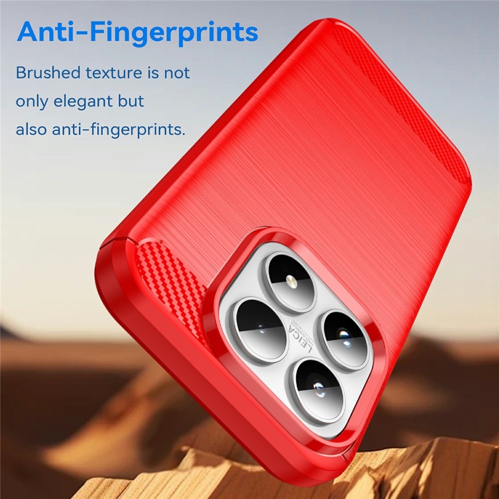 Carbon odolný gelový obal na Xiaomi 17 - červený