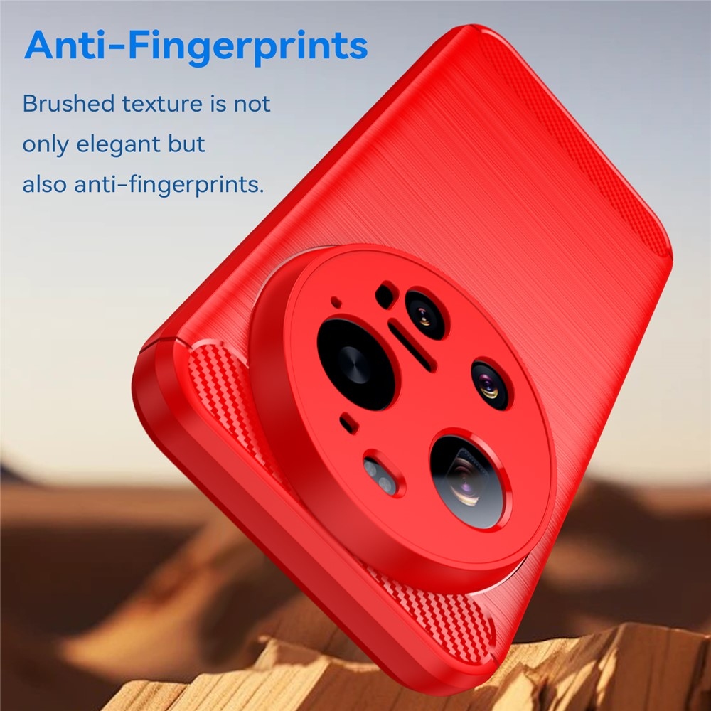 Carbon odolný gelový obal na Xiaomi 17 Ultra - červený