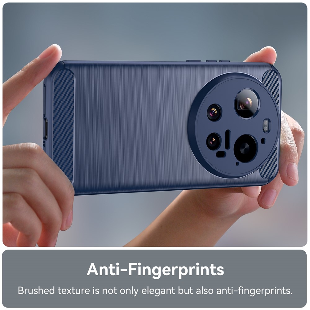 Carbon odolný gelový obal na Xiaomi 17 Ultra - modrý
