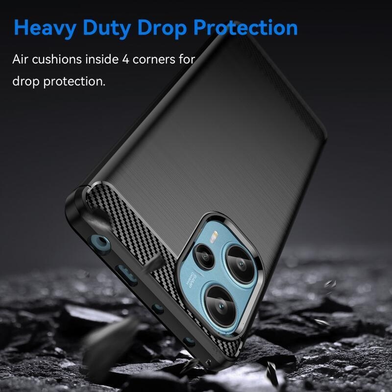 Carbon odolný gelový obal na Xiaomi Poco F5 - černý