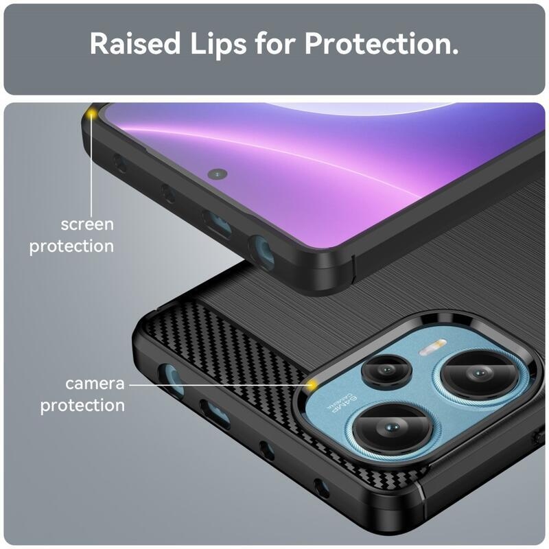 Carbon odolný gelový obal na Xiaomi Poco F5 - černý