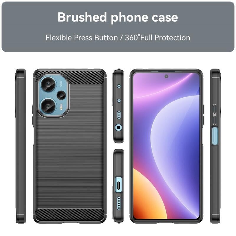 Carbon odolný gelový obal na Xiaomi Poco F5 - černý