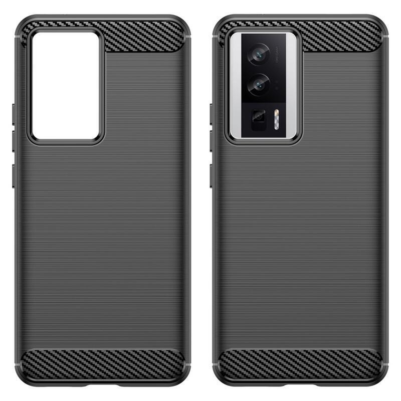Carbon odolný gelový obal na Xiaomi Poco F5 Pro - černý