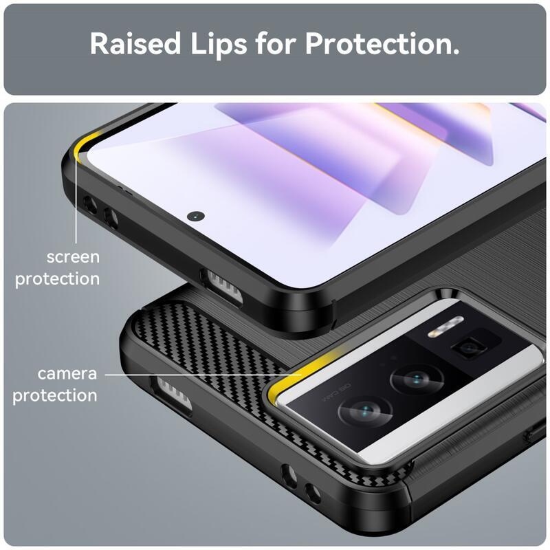 Carbon odolný gelový obal na Xiaomi Poco F5 Pro - černý