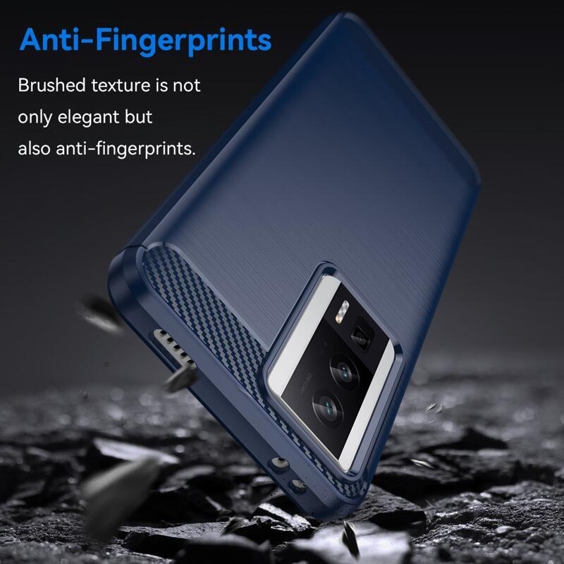 Carbon odolný gelový obal na Xiaomi Poco F5 Pro - modrý