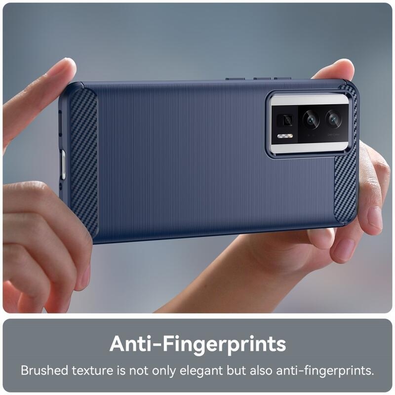 Carbon odolný gelový obal na Xiaomi Poco F5 Pro - modrý