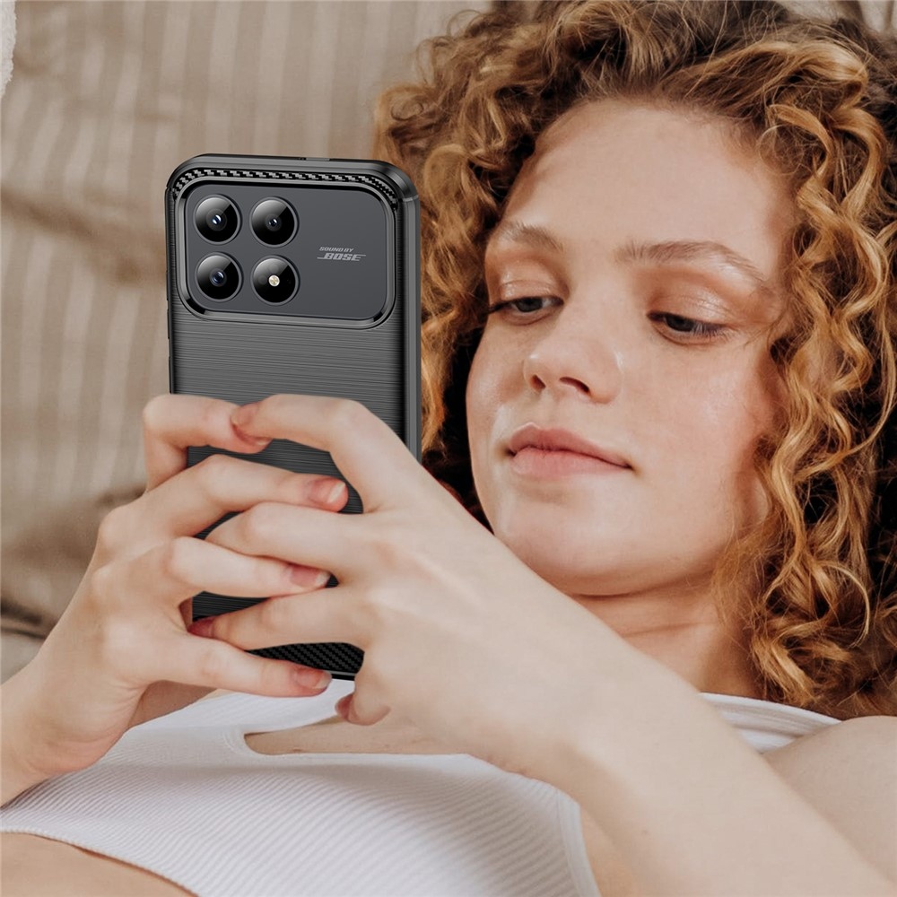 Carbon odolný gelový obal na Xiaomi Poco F8 Pro 5G - černý