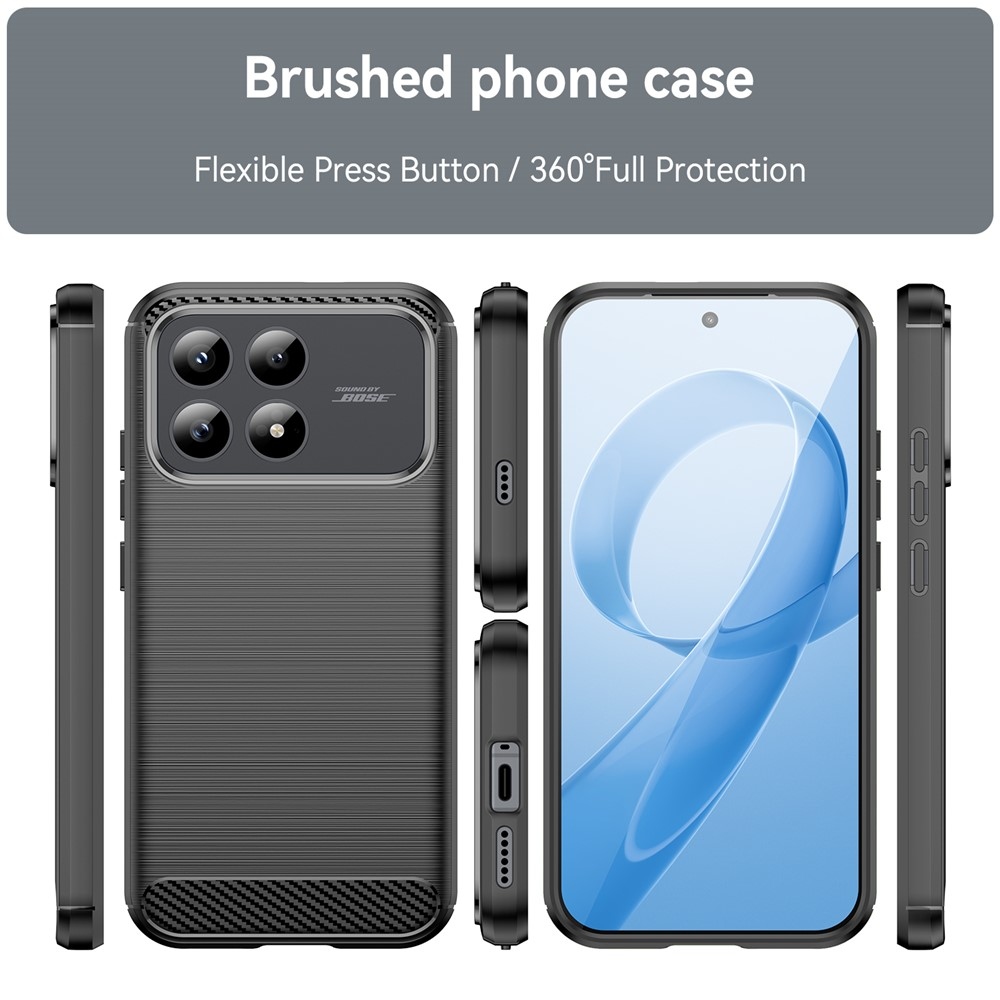 Carbon odolný gelový obal na Xiaomi Poco F8 Pro 5G - černý