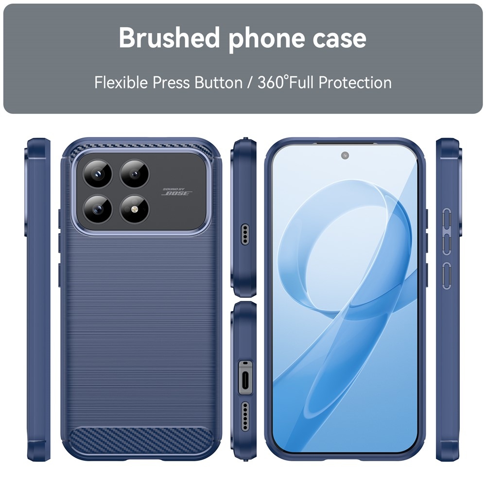 Carbon odolný gelový obal na Xiaomi Poco F8 Pro 5G - modrý