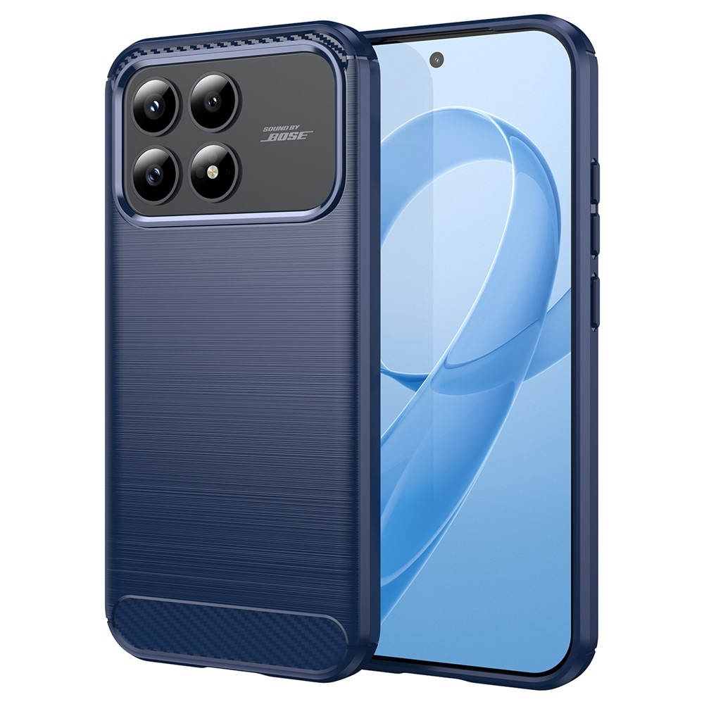 Carbon odolný gelový obal na Xiaomi Poco F8 Pro 5G - modrý