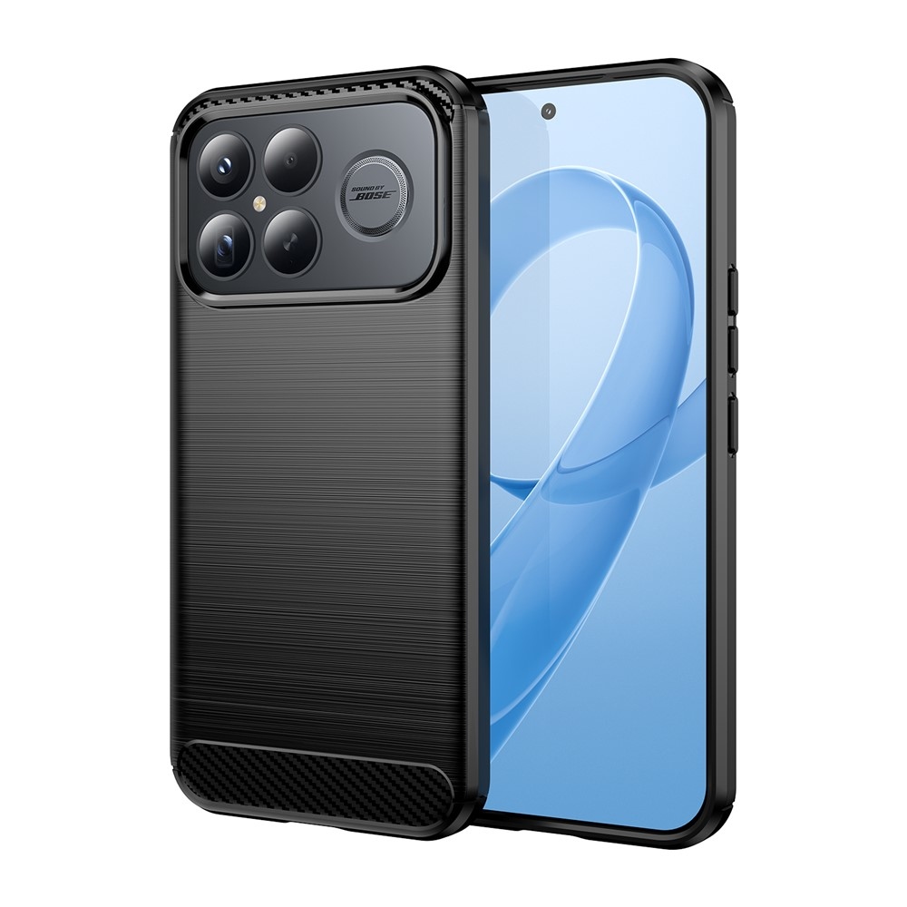 Carbon odolný gelový obal na Xiaomi Poco F8 Ultra 5G - černý